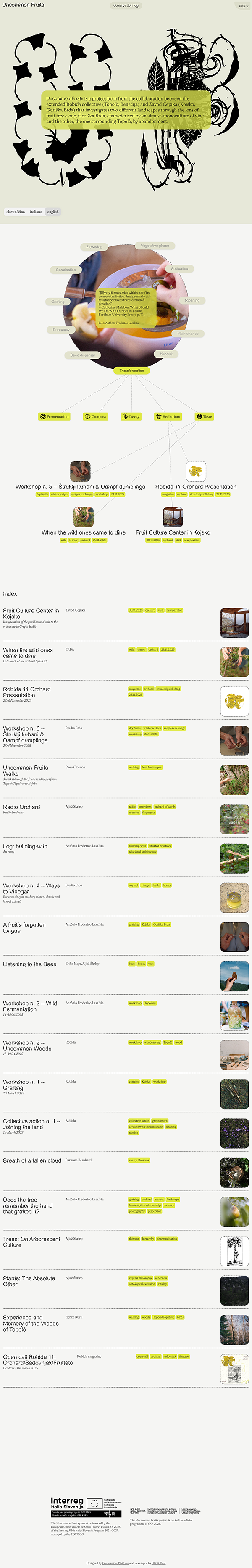 Screenshot of uncommonfruits.robidacollective.com