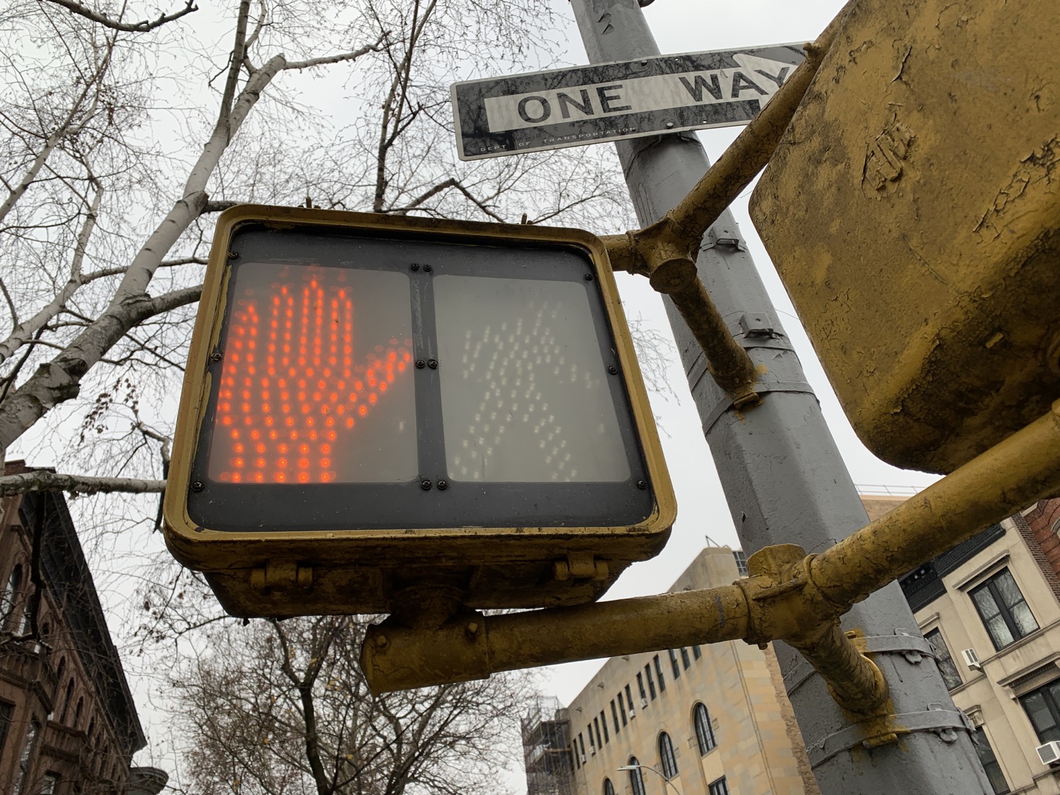 crosswalk red hand